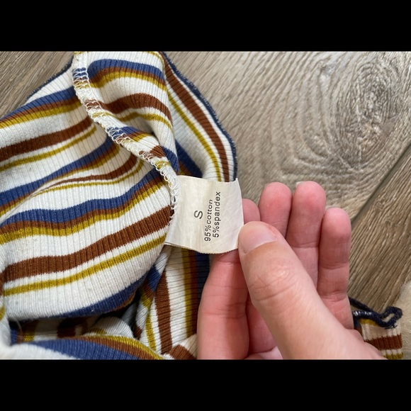 Striped orange white tube top - Picture 2 of 5